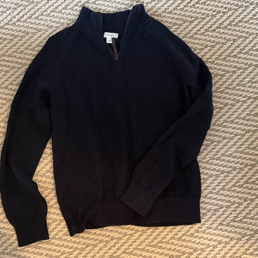 J. Crew Kids Navy Half-Zip Sweater